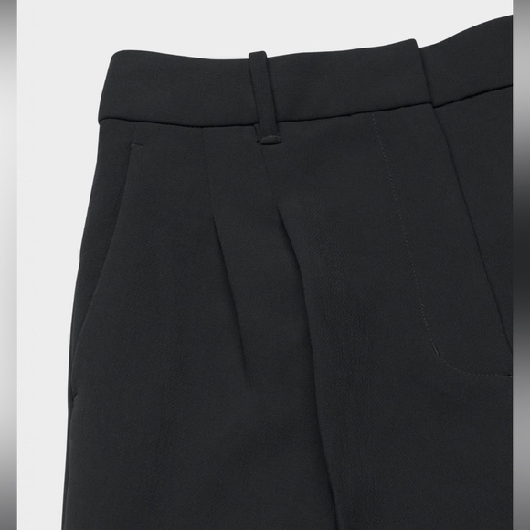 Wilfred Aritzia Effortless Pant Crepe Trousers Crepette Black Pleated Pants 00 - Picture 8 of 9